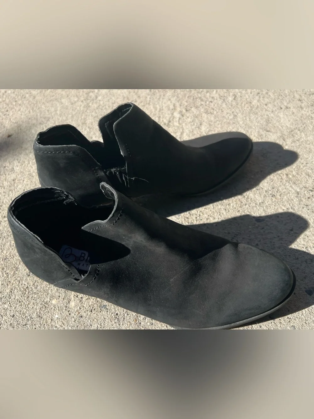 Blondo Black Suede Waterproof Ankle Boots Booties Size 6M